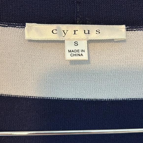 Navy, White and Pink Cardigan by Cyrus, Size Small - Picture 2 of 4